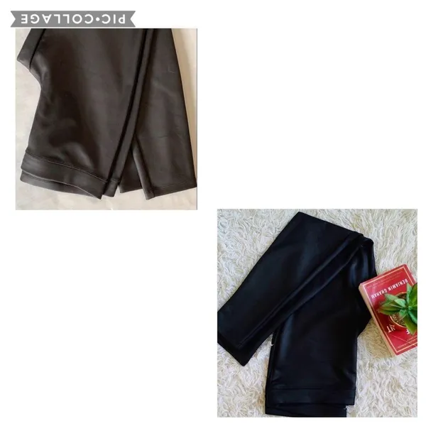 Express faux leather black leggings Sz L - Image 6