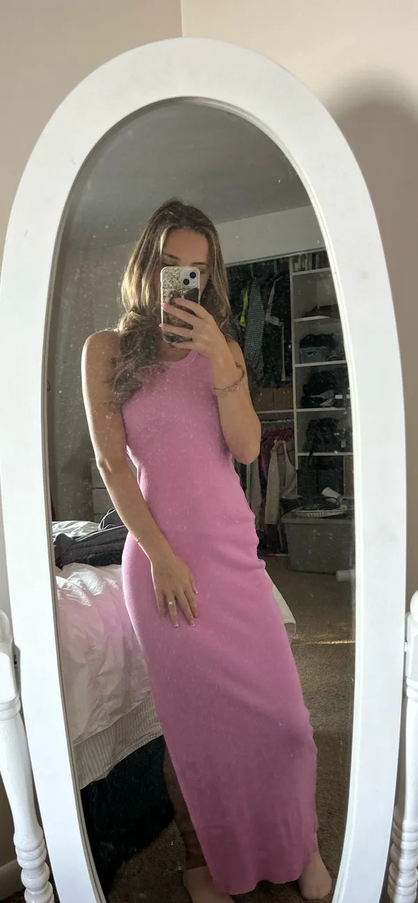 Universal Threads Pink maxi dress with slit - Image 2
