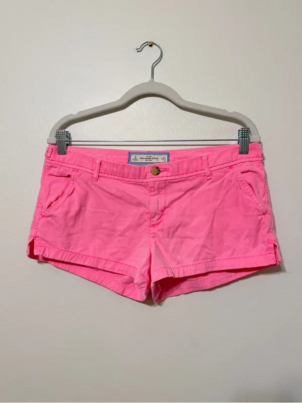 Abercrombie & Fitch Y2K Mini Micro Hot Pink Shorts Size 29 or 8 Vintage 90s - Image 7