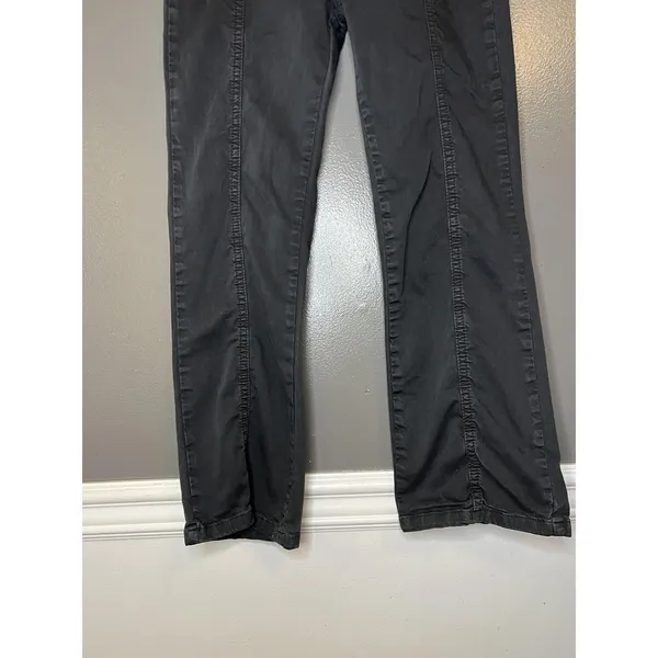 Free People Pants Womens 4 Gray Button Fly High Rise Straight Leg Stretch Chino - Image 4