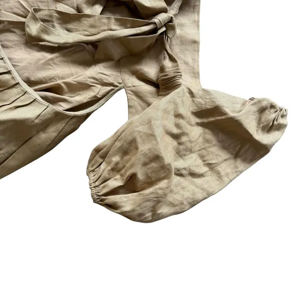 NEW Zimmermann Rosa Cut Out Mini Dress Khaki - Image 7