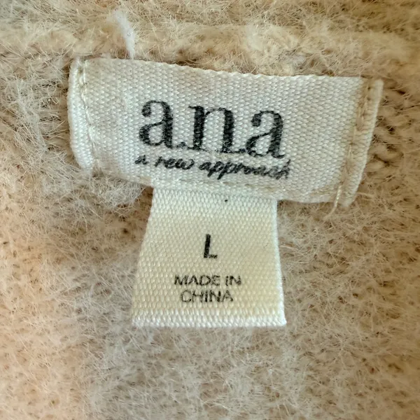 ana a new approach Womens Large Cream Fair Isle Shawl Collar Cardigan Sweater - Image 3