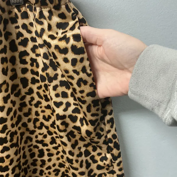 A‎ New Day Leopard Print Wide Leg Lounge Pants Size L - Image 5