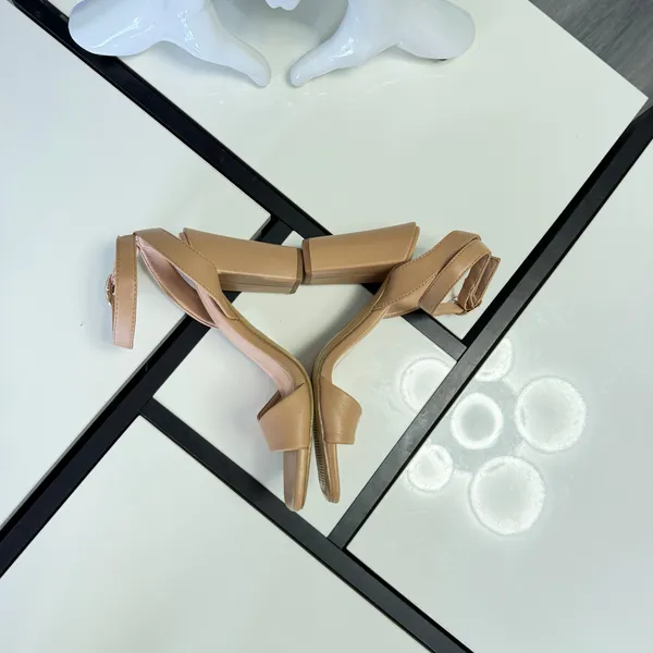 A New Day Nude Beige Ankle Strap Block Heel Sandals Size 6.5 👡✨ - Image 3