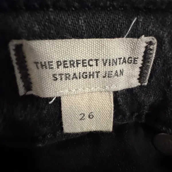 Madewell Perfect Vintage Straight Jeans Womens Black‎ High Rise Ankle 26 - Image 4