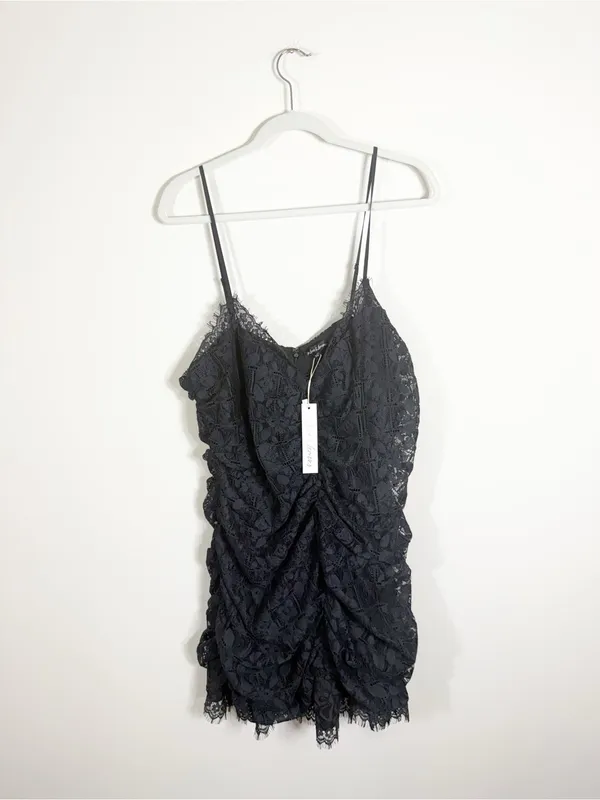 NWT For Love and Lemons Kleid Samira Black Lace Mini Dress Size 2X - Image 5