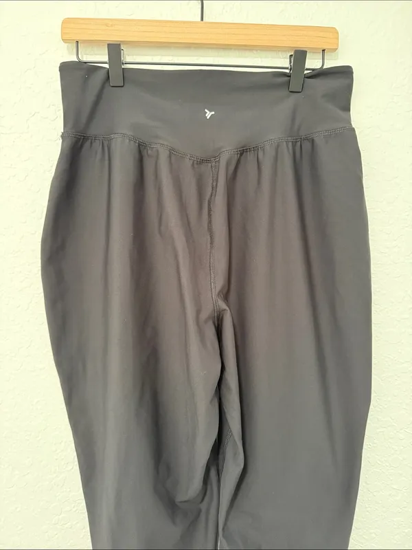 OLD NAVY Black High-Waist Jogger Pants Size Large - Image 3