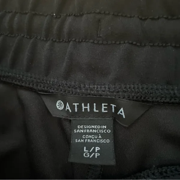 Athleta Black Wide Leg Pants Large Black Travel Minimalist Capsule Wardrobe - Image 2