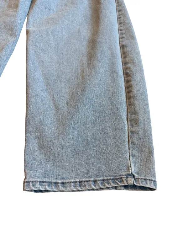 Oat New York Wide Leg Barrel Jeans Light Wash Denim Quiet Luxury Size 10/30 - Image 10