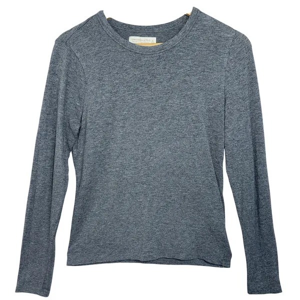 Abercrombie & Fitch The A&F Lounge Collection Gray Long Sleeve Tee Shirt Size M - Image 2