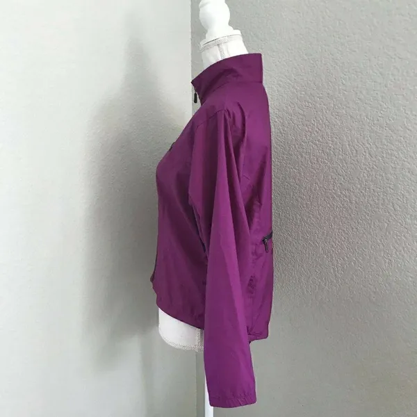 Sugoi Womens Purple Long Sleeves Full Zip Mock Neck Windbreaker Jacket Size S - Image 3