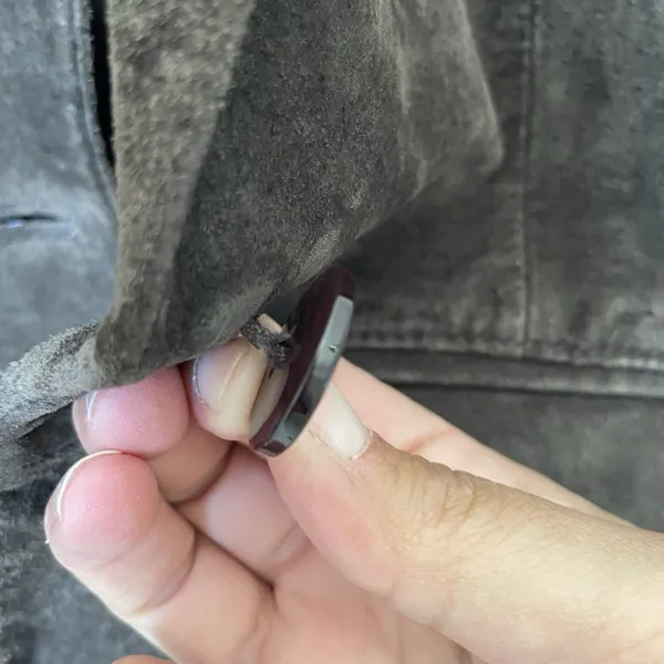 New Look Vintage y2k 2000's 100% Leather Button Up Jacket Blazer Brown Size US 4 - Image 10