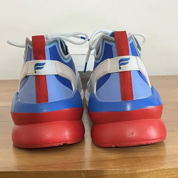 Fabletics Westlake Running Shoes Lace Up Athletic Sneakers Red White Blue Size 8 - Image 6