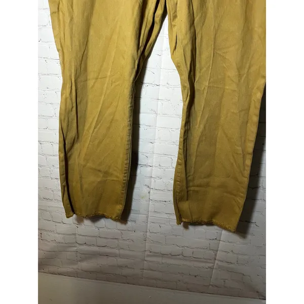 Torrid Womens Khaki‎ Button Fly Raw Hem Crop Utility Pants Ochre Plus Size 22T - Image 2