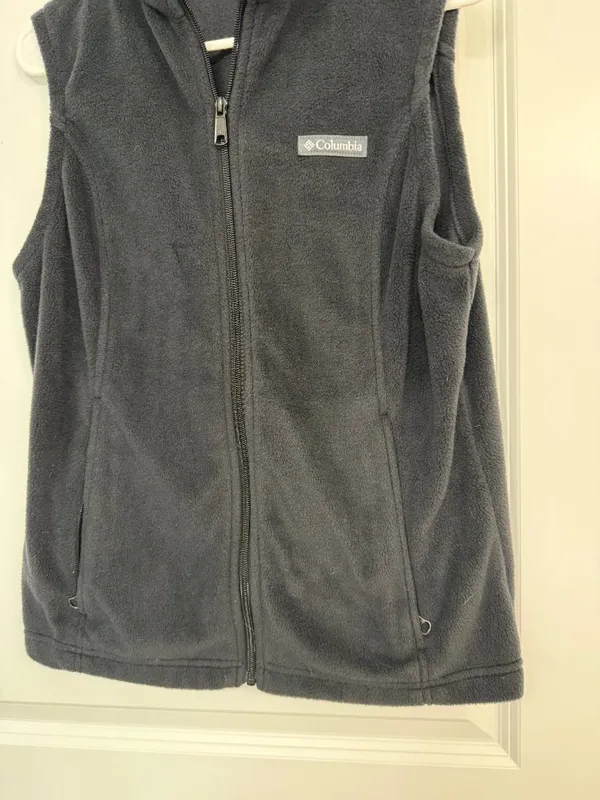 Columbia Black Full Zip Fleece Vest Women’s M - Image 5