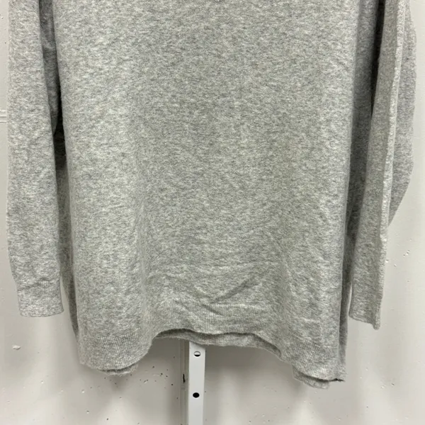 Zara The Maternity Mood Oversized Knit Chunky‎ V-neck Sweater 9919/102/803 Gray - Image 4