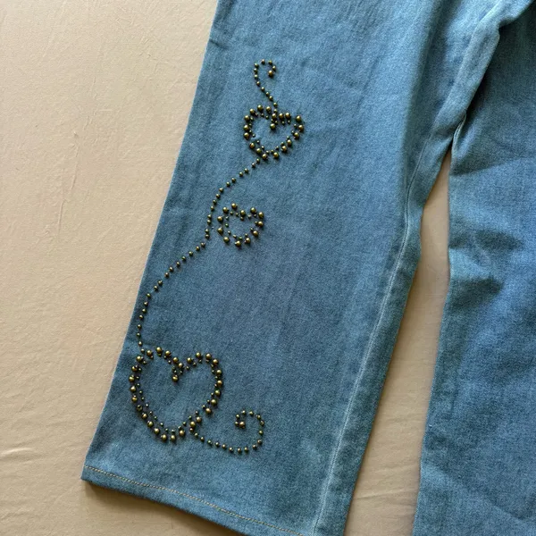 Vintage Quacker Factory Heart Embellished jeans - Image 3