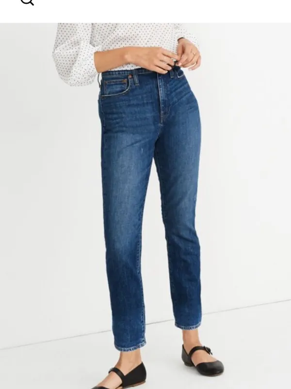 Madewell The High-Rise Slim Crop Boyjean in‎ Barksdale Wash Sz 32 - Image 2