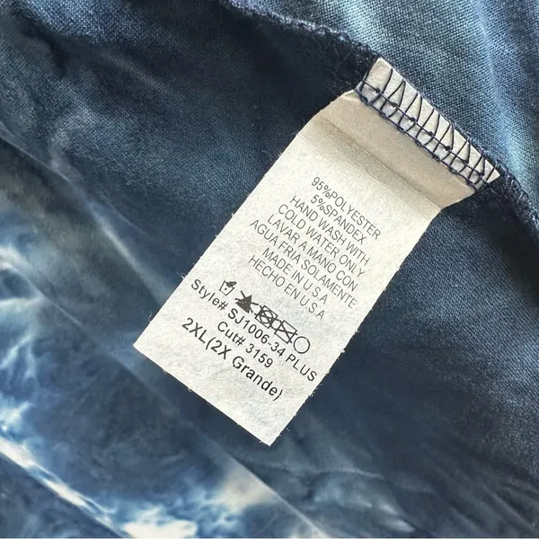 HEIMISH USA Blue Tie-Dye Open Front Duster Cardigan Top - Image 4