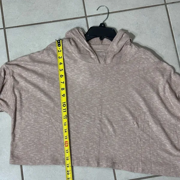 American Eagle Women Beige Hoodie Sweater Pullover Top Size Medium.‎ - Image 7