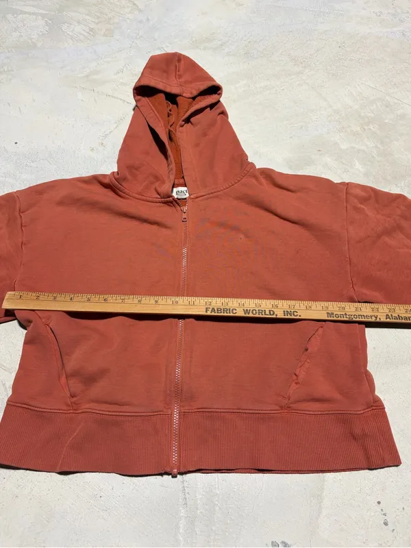 Pact Rust Zip-Up Hooded Sweatshirt medium - Image 8