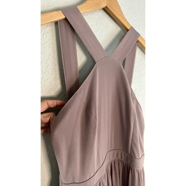 Lulus Air of Romance Taupe Maxi Dress Small Wedding Bridesmaid Formal Neutral - Image 5