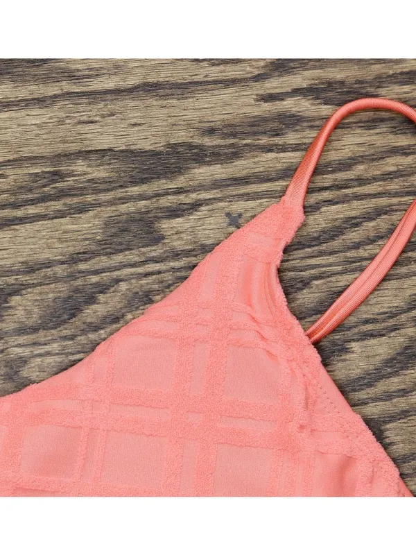 NWT Cotton On Women's Super Scoop-Neck Bikini Top 6338112-19 Shell Pink Terry L - Image 9