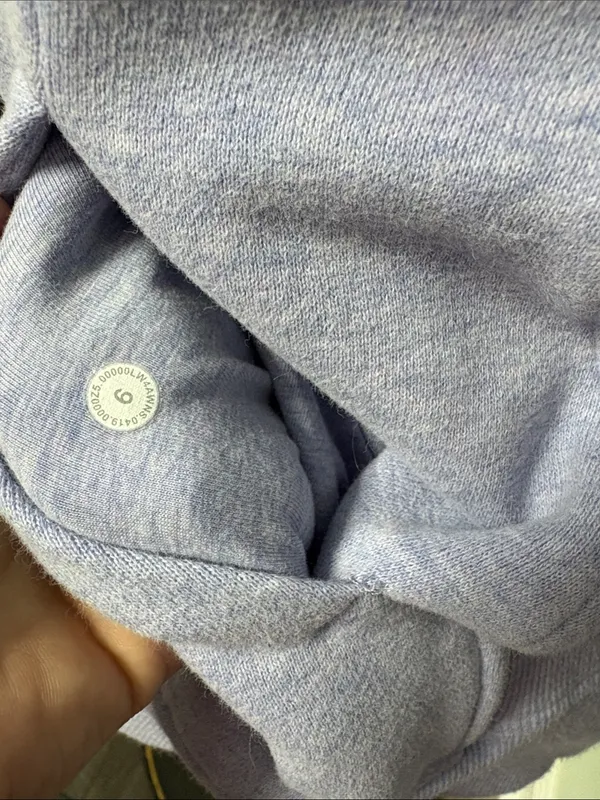Lululemon Heathered Lavender Dusk Light Purple Cotton Scuba Hoodie size 6 - Image 11