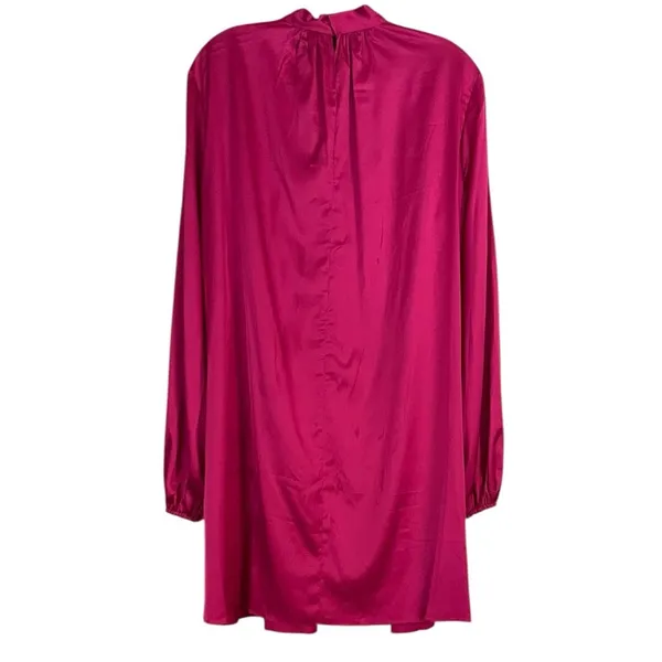 Mac Duggal NEW Size 8 Pink Magenta Long Sleeve Satin Cocktail Mini Dress 55968 - Image 8