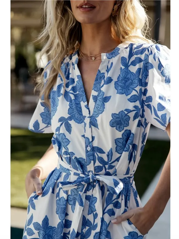Baltic Born Lydie Button Midi Shirt Dress - Image 3