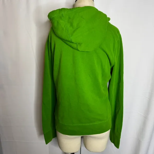Abercrombie & Fitch Green Logo Hoodie Womens L Y2K Preppy Sweatshirt - Image 3
