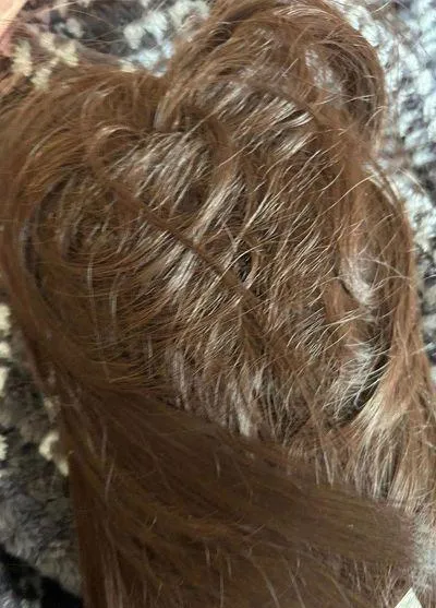 Messy hair bun auburn color faux hair extension - Image 2