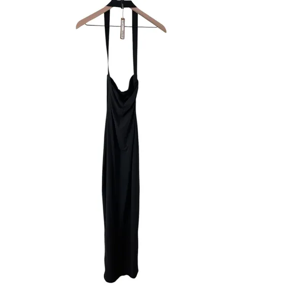 Skims Fits Everybody Wrap Long Slip Dress - Onyx Size Small NWT Authentic - Image 4