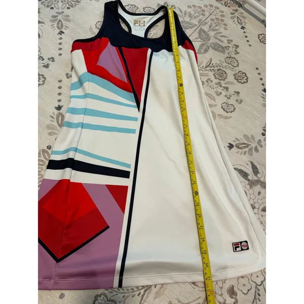 FILA 100th Anniversary Centenary Tennis Dress Med 1911-2011 Geometric Colorblock - Image 3