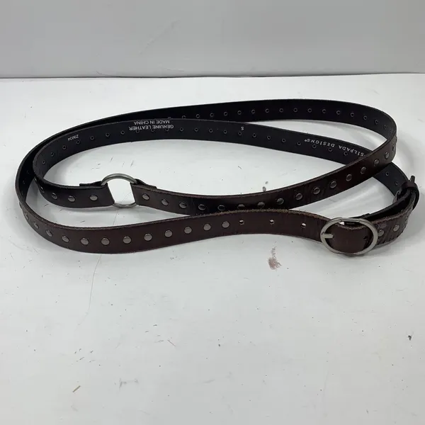 Silpada Designs Small Leather Belt Brown Studded Double Wrap Z9034 Boho Western - Image 3