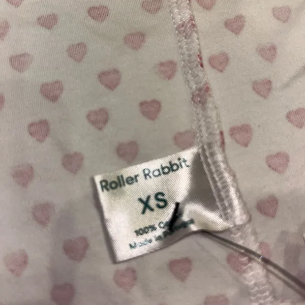 Roller Rabbit Preppy Pink Hearts m Cotton Pants and Henley Pajamas Set XS - Image 8