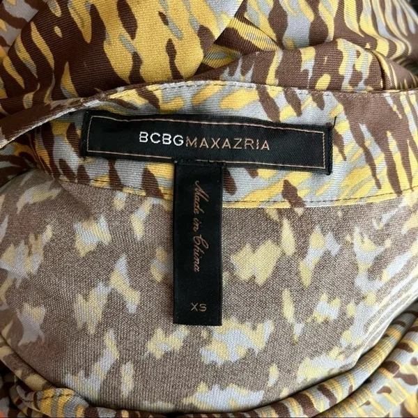 Y2K BCBGMaxAzria Abstract Belted Mini Dress Size XS - Image 8