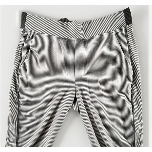 Athleta‎ Gray White Striped Brooklyn Ankle Pants Size 2 Pull On Stretch Casual - Image 2