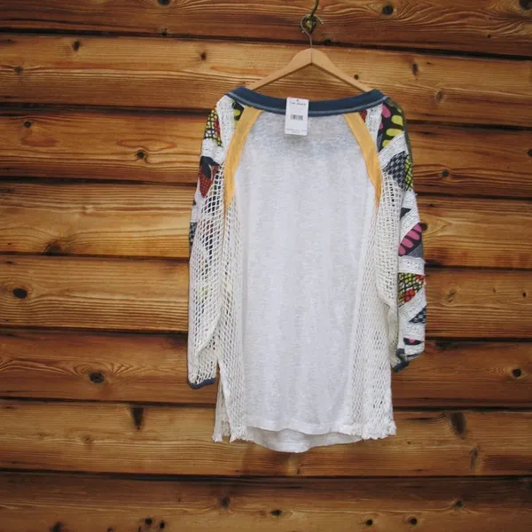 NWT Free People We the Free Serengeti Mixed Media Top - Image 8