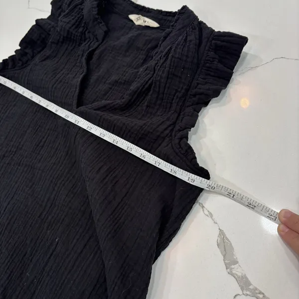 Boden Dress Womens Size 8 Black Muslin Crinkle Gauze Sleeveless Short - Image 6