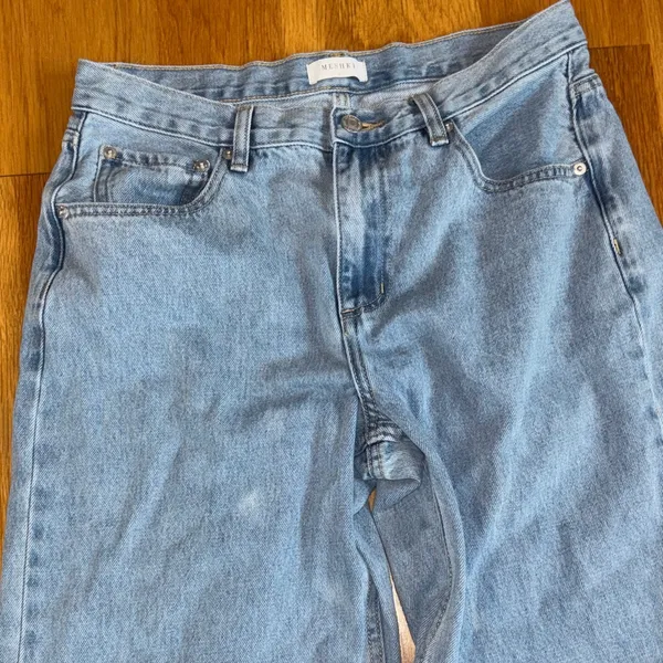 Meshki Light Blue Denim Jeans with Contrast Stitching - Image 8