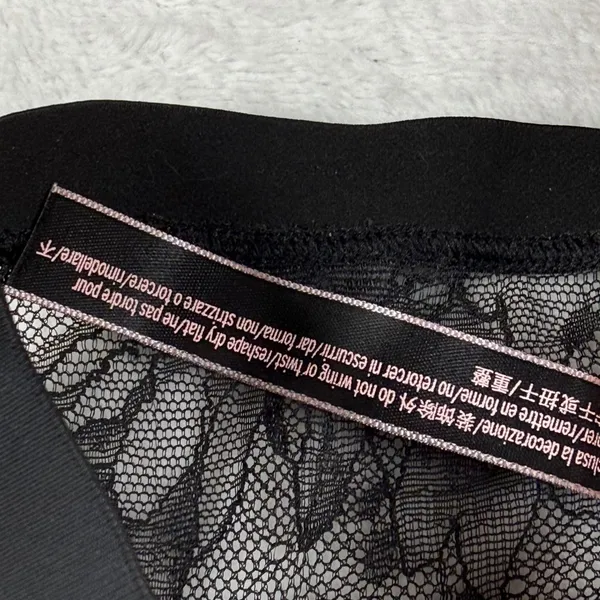 Victoria's Secret Very Sexy Black Floral Lace High Neck‎ Bralette Small - Image 7