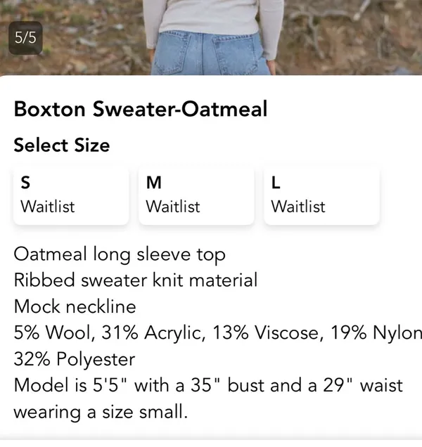 These Three Boutique Boxton sweater - oatmeal - Image 5