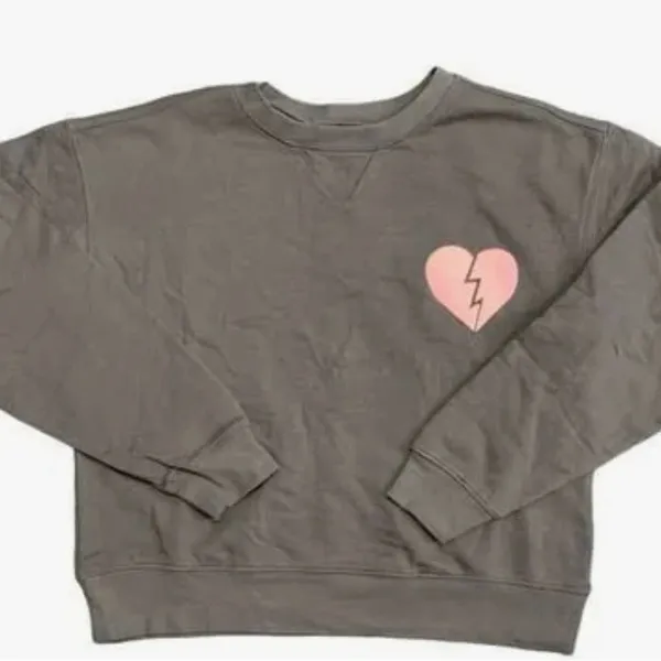 Wildfox Broken Heart "I Wish It Was Saturday" Pullover Sweatshirt size medium - Image 5