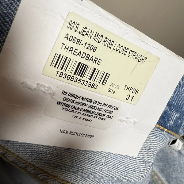 NWT AGOLDE 90's Jean Mid Rise Loose Fit Sz. 31 - Image 11