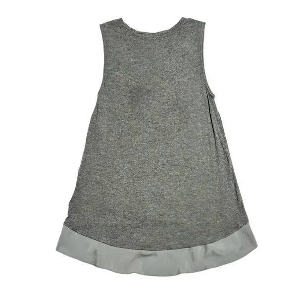 Banana Republic Grey Sleeveless Flounce-Hem Tank Top Size X-Small - Image 6