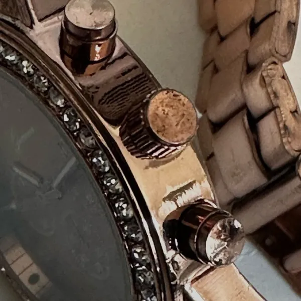 Geneva rose gold tone rhinestone Watch - Image 5
