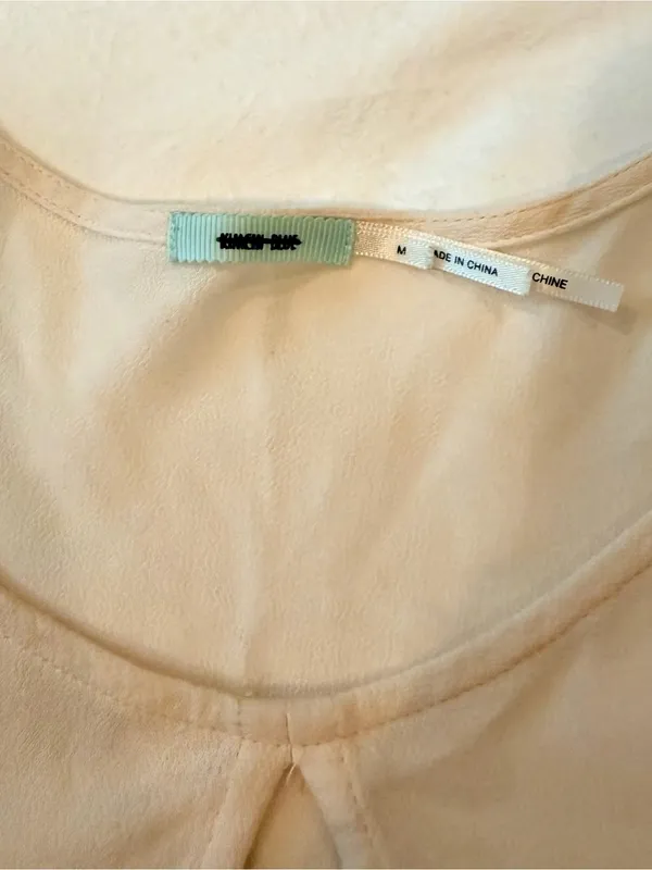 Kimchi Blue Cream Keyhole Babydoll Top Rayon - Image 4