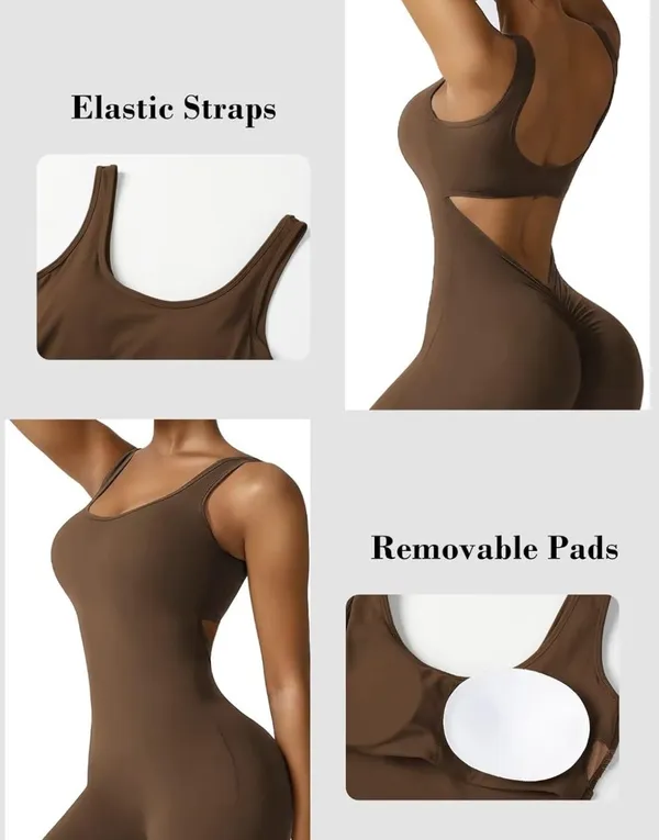 Amazon Flare V Back Scrunch Butt Seamless Workout Bodysuit - Image 3