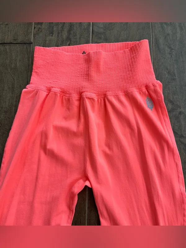 FP Movement Good Karma Flare Leggings Coral Pink - Image 2